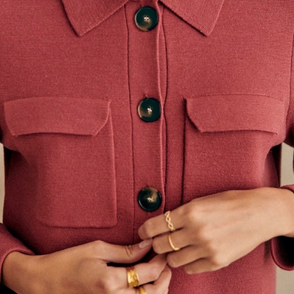 Sezane Betty rosewood sz small nwt - Picture 3 of 4